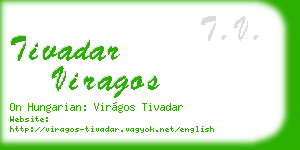 tivadar viragos business card