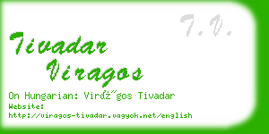 tivadar viragos business card